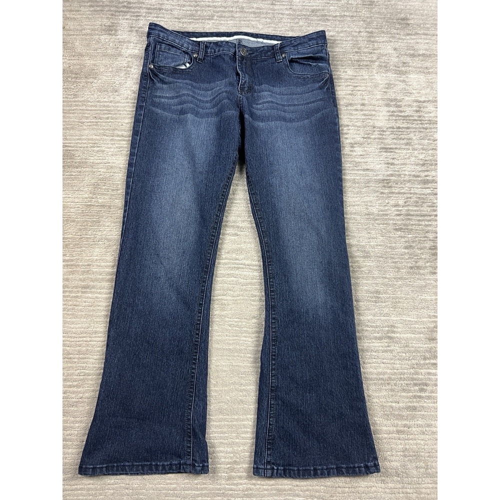 Rue 21 Jeans Womens‎ 11/12S Blue Dark Wash Denim Mid Rise Boot Cut